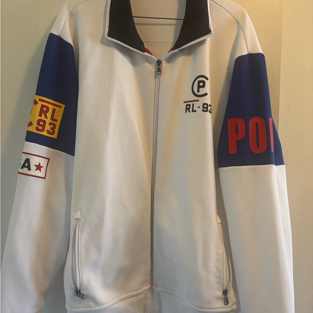 Men’s Polo by Ralph Lauren CP RL-93 White and Blue Men's XL Jacket